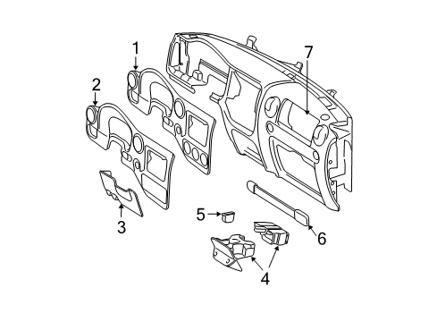 2004 Ford Expedition Cover Assembly Diagram for 2L1Z-7804459-AAA