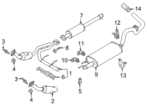 2018 Ford F-150 Exhaust Components Diagram 3 - Thumbnail