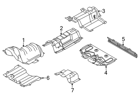 2022 Ford Bronco Sport Heat Shields Diagram 1 - Thumbnail