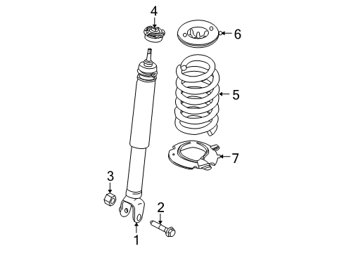 2010 Lincoln MKS Shocks & Components - Rear Diagram 2 - Thumbnail