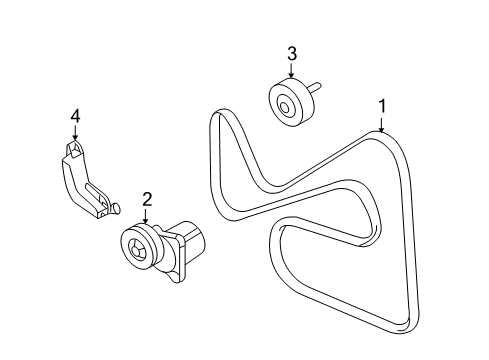 2008 Mercury Milan Belts & Pulleys, Cooling Diagram 1 - Thumbnail