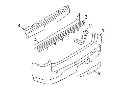 2003 Lincoln Aviator Rear Bumper Diagram