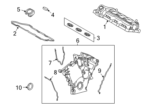 2010 Mercury Milan Valve & Timing Covers Diagram 3 - Thumbnail