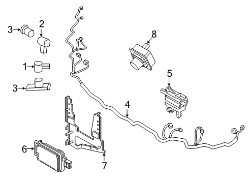 2021 Ford Escape WIRE - PARKING DISTANCE AID SE Diagram for LX6Z-15K867-E