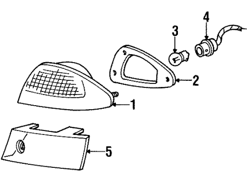 1999 Mercury Mystique Combination Lamps Diagram