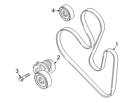 2022 Ford Edge Belts & Pulleys, Cooling Diagram 2 - Thumbnail