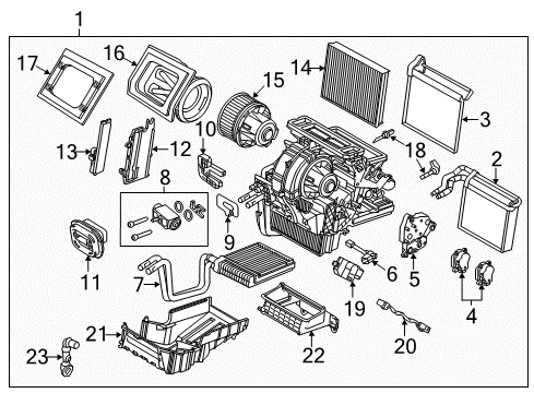 2018 Ford Focus HVAC Case Diagram 1 - Thumbnail