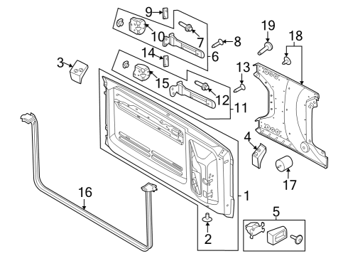 2022 Ford Bronco Tail Gate Diagram