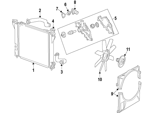 2007 Ford Explorer Sport Trac Hose - Radiator Diagram for 8L2Z-8260-A