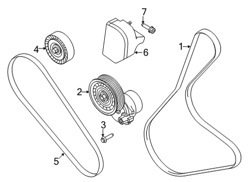 2021 Ford Bronco Sport Belts & Pulleys Diagram