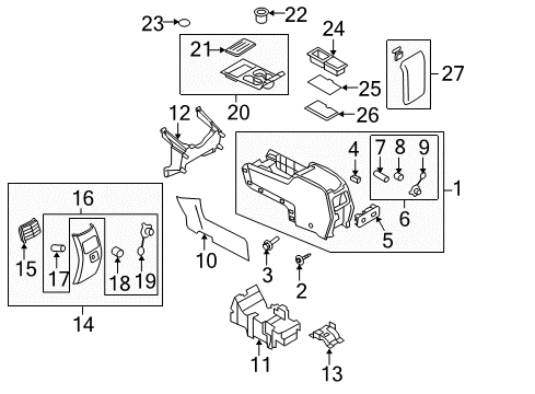 2008 Ford Edge Receptacle And Housing Assy - Ash Diagram for 8T4Z-19C149-AA