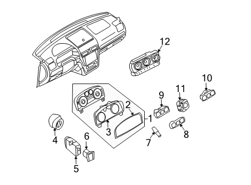 2009 Lincoln MKZ Instruments & Gauges Diagram