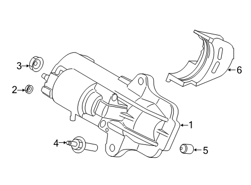 2023 Ford Transit Connect STARTER MOTOR ASY Diagram for KV6Z-11002-E