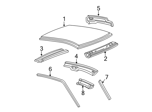 2003 Ford F-150 Roof & Components Diagram 3 - Thumbnail