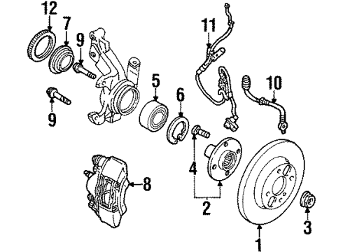 1999 Ford Escort Front Brakes Diagram 1 - Thumbnail