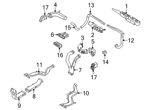 2008 Lincoln MKX Ducts Diagram