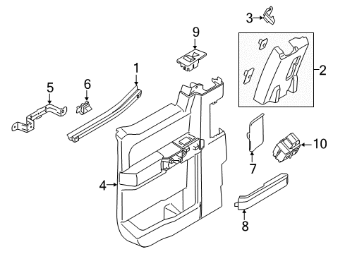 2020 Ford F-150 Rear Door Diagram 7 - Thumbnail