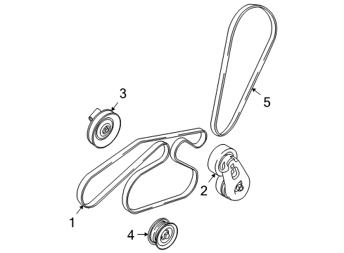 2008 Ford Escape Belts & Pulleys, Maintenance Diagram 3 - Thumbnail