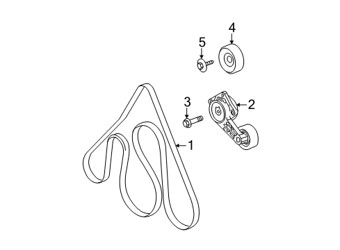 2003 Mercury Grand Marquis Belts & Pulleys, Cooling Diagram