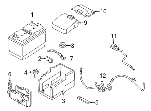 2019 Ford Transit Connect CABLE - BATTERY TO STARTER MOT Diagram for KV6Z-14300-P