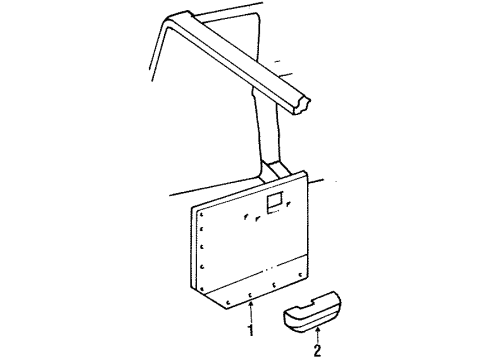 1991 Ford E-250 Econoline Armrest Assembly Door Diagram for E9UZ1124141A1A