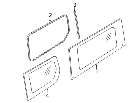 2019 Ford Transit Connect Side Panel - Glass & Hardware Diagram 8 - Thumbnail