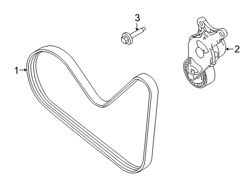 2014 Lincoln MKT Belts & Pulleys, Cooling Diagram 1 - Thumbnail