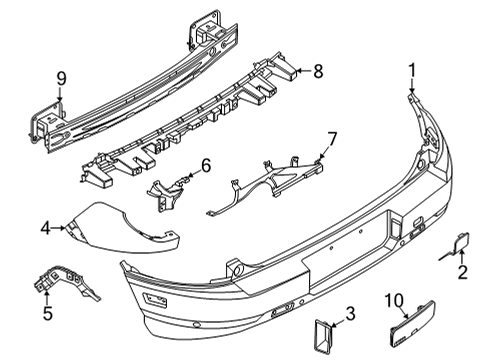 2023 Ford Bronco Sport Bumper & Components - Rear Diagram