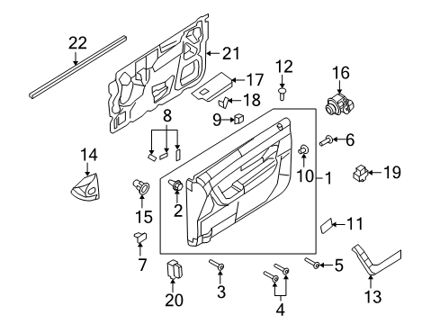 2010 Ford Focus Cover Assembly Diagram for 8S4Z-17K709-AB