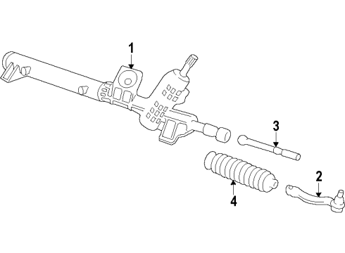 2009 Lincoln MKS P/S Pump & Hoses, Steering Gear & Linkage Diagram 1 - Thumbnail