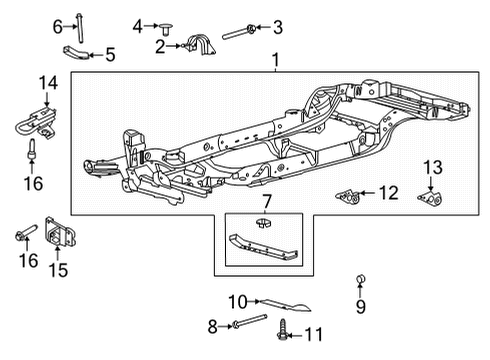 2021 Ford Bronco Frame & Components Diagram 1 - Thumbnail