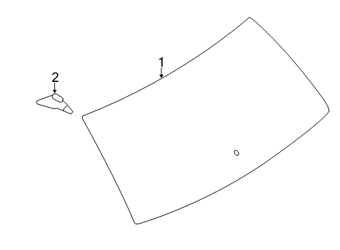 2012 Ford Edge Lift Gate - Glass & Hardware Diagram