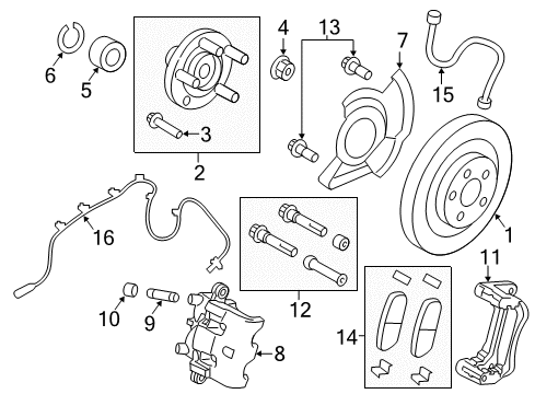 2014 Lincoln MKX Front Brakes Diagram