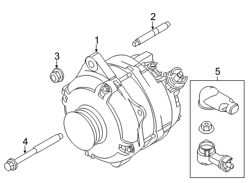 2013 Ford Police Interceptor Sedan Alternator Assembly Diagram for DG1Z-10346-B