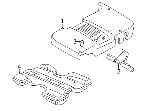 2005 Ford Thunderbird Cover Diagram for 3W6Z-6A949-AF