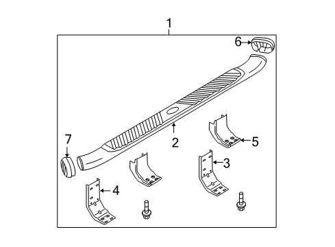 2008 Ford F-350 Super Duty End Cap Diagram for 7C3Z-16A455-AA