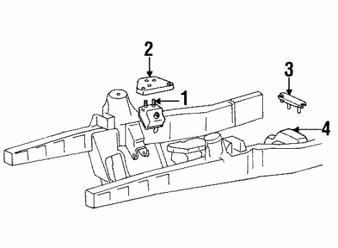 2001 Mercury Mountaineer Engine & Trans Mounting Diagram 2 - Thumbnail