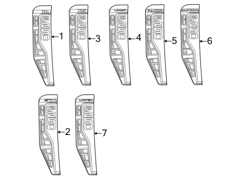 2023 Ford F-250 Super Duty NAME PLATE Diagram for PC3Z-16720-AT