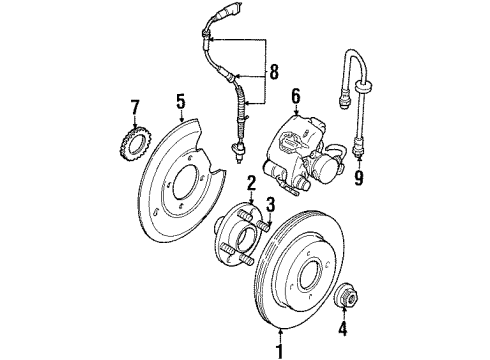 1995 Mercury Mystique Anti-Lock Brakes Diagram 3 - Thumbnail