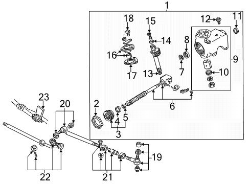 2000 Ford E-350 Super Duty Tube Assembly Diagram for F7UZ-3A713-AB