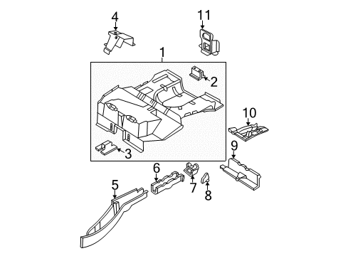 2003 Ford Focus Rear Body - Floor & Rails Diagram 2 - Thumbnail