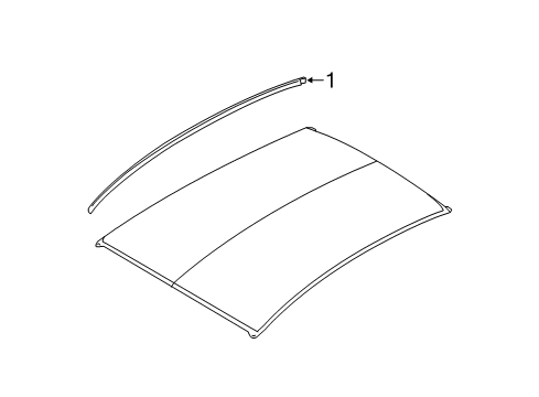 2019 Ford Fiesta Exterior Trim - Roof Diagram