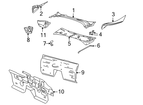 2002 Ford Thunderbird Cowl Diagram