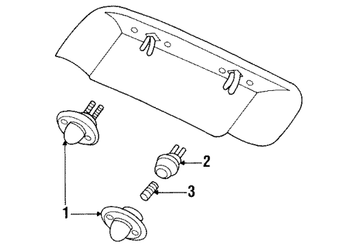 1997 Ford Mustang Bulbs Diagram 2 - Thumbnail