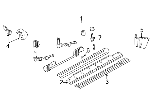 2006 Lincoln Navigator Step Assembly Diagram for 5L7Z-16451-BAPTM