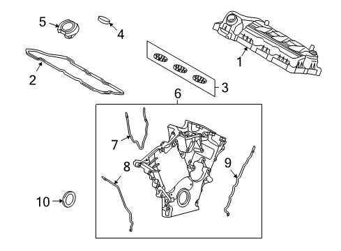 2010 Ford Fusion Valve & Timing Covers Diagram 3 - Thumbnail