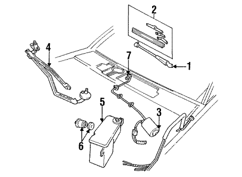 1992 Ford Mustang Mirrors, Electrical Diagram