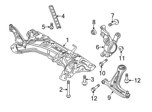 2015 Ford Fiesta Front Suspension, Control Arm, Stabilizer Bar Diagram 1 - Thumbnail