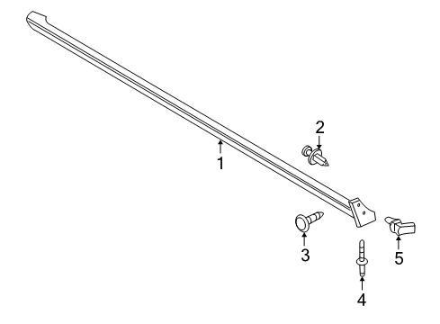 2005 Ford Mustang Exterior Trim - Pillars, Rocker & Floor Diagram