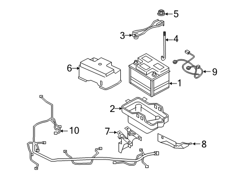 2011 Mercury Mariner Wiring Assembly Diagram for BE6Z-14290-B